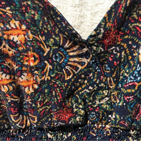 Papaya midi dress almost maxi spaghetti strap ruched empire waist pullon Dress M - Picture 5 of 8